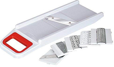 KUBER INDUSTRIES Plastic 6 in 1 Vegetable Slicer|Chopper for Kitchen|White Vegetable & Fruit Slicer(1 Piece Vegetable Slicer)