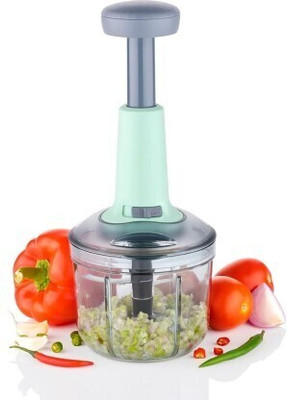 Ecodex Multipurpose Hand Push Chopper 900 ML with 4 Stainless Steel Blades Vegetable & Fruit Chopper(1)
