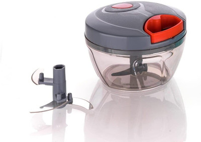 SUJATAS by SUJATA Triple Blade Mini Hand Vegetable Chopper Heavy Duty Cutter Vegetable & Fruit Chopper(1 x Bowl Plastic Chopper)
