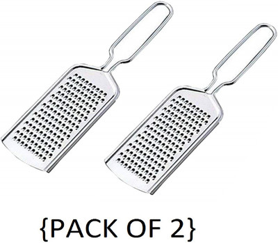 Chop king Stainless Steel Cheese grater| Stainless Steel Cheese/Ginger/Garlic/Nutmeg & Chocolate Grater| Set of 2 Grater(2x Cheese Grater)