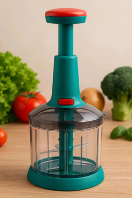 Excellent Push Chopper 5 Blade Steel Large Manual HandPress Vegetable Chopper Mixer Cutter Vegetable & Fruit Chopper(1CHOPPER)