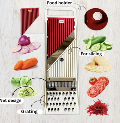 lyon Potato chips machine Vegetable & Fruit Grater & Slicer(1 SLICER OR 1 SAFETY HOLDER)