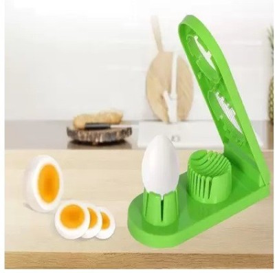 crownsmill Egg Slicer 2 in 1 Boiled Egg Cutter with Stainless Steel Cutting Wire Egg Slicer(1 Egg Slicer .)