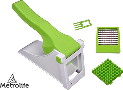 Metrolife Manual Potato Chopper | French Fries Chips Maker Machine | Snacks Cutter/Chipser Vegetable & Fruit Grater & Slicer(1 Veggie Chopper)