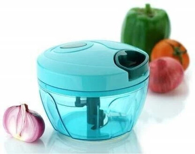 INFINITY CREATION ST 450ml Medium Vegetable Chopper with 3 Sharp Blades, Plastic Handy Chopper for Kitchen Onion, Garlic, Chilli, Tomato Cutting Machine (Multicolor) Vegetable & Fruit Chopper(1 chopper)