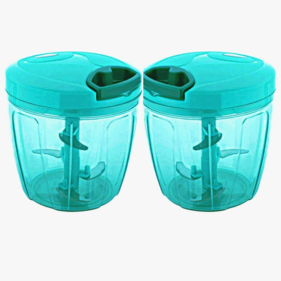 Twimish Premium Green Pro Handy Chopper 900ml Combo Vegetable & Fruit Chopper(Pack of 2)