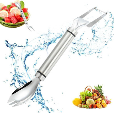 Dwiza Enterprise by Dwiza Watermelon Cutter Slicer, 2 in 1 Watermelon Fork & Slicer,Fruit Fork Cutter Watermelon Slicer(1 x Watermelon Cutter)