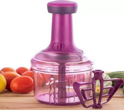 PRANSHI ENTERPRISE Giant Push & Chop Chopper – 1000ml Manual Vegetable Cutter, Multicolor Vegetable & Fruit Chopper(1 × 1000ml Giant Push Chopper)