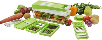 The GreeK by NA 14 in 1 Multifunction Manual Quick Dicer Vegetable and Fruit Cutter Slicer Vegetable & Fruit Chopper(1 Chopper Set)