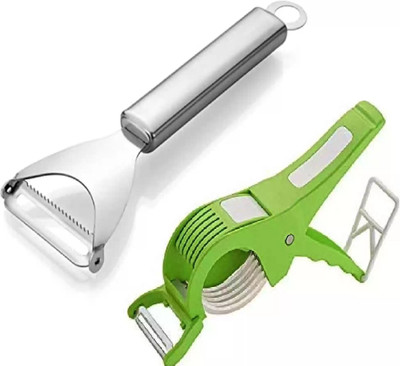 AKsells by aksells combo of veg cutter & y- peeler pack of 2 vegetable slicer and peeler Vegetable & Fruit Grater & Slicer(pack of 2)