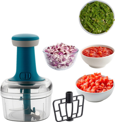 CICASTO CHOPPER- 31 Vegetable & Fruit Chopper(1 × 700 ml chopping bowl, 1 × Push-type chopping lid with handle)