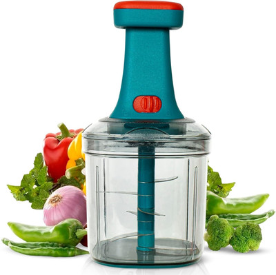 BLLUEX Manual Hand Press Push Vegetables Chopper Six Sharp Blades Vegetable Chopper(1 chopper 1000ml)