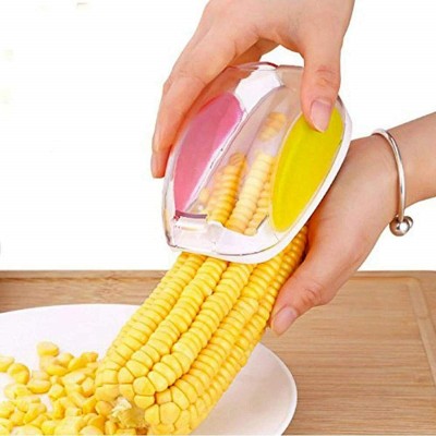 Amulakh Plastic Corn Kernel Stripper Peeler Cutter Seeds Remover Corn Chopper(1 x Corn Cutter)