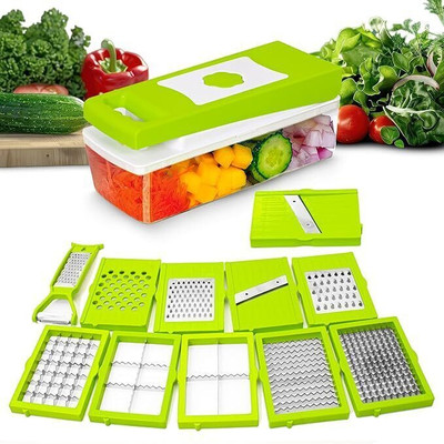 anjil by ANJIL Vegetable and Fruit Chopper Cutter Grater Vegetable & Fruit Slicer New 12 In 1 Vegetable & Fruit Grater & Slicer(12 In 1 Chopper)