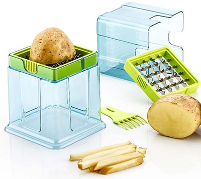 Oblivion 2-in-1 Potato Chipser & Slicer | French Fries Maker with 2 Blades Potato Slicer(1 Pc Potato Chipser)