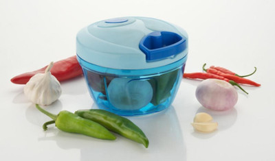 Prodrop Handy Mini Plastic Chopper with 3 Blades, Vegetable and Fruit Cutter -Multicolour Vegetable Chopper(1 Chopper)