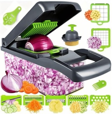 SeaRegal Unbreakable Food Grade Body, Easy Push to Clean Button Vegetable & Fruit Chopper(1chopper)