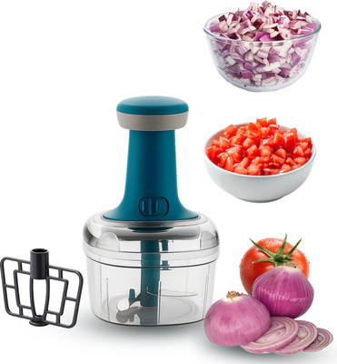 CICASTO CHOPPER- 23 Vegetable & Fruit Chopper(1 × 700 ml chopping bowl, 1 × Push-type chopping lid with handle)