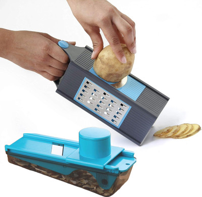 HIRAPARA Multipurpose Dry Fruit Slicer & 4-in-1 Grater Combo | Kitchen Essential Tool Set Vegetable & Fruit Grater & Slicer(Pack of 1 Dry Fruit Slicer, Pack of 1 Multifunction 4in1 Grater)
