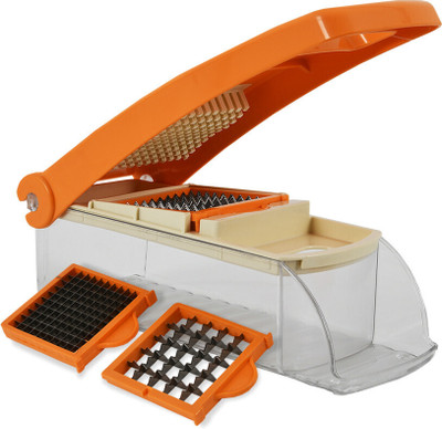 BLLUEX Kitchen Master 2 IN 1 Chopper (Orange) Vegetable & Fruit Grater & Slicer Vegetable & Fruit Chopper(1 chopper)