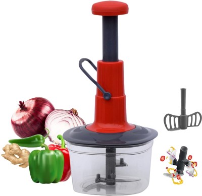 MANTICORE Manual Hand-Press Vegetable Chopper Mixer Cutter to Cut Onion,salad,tomato Vegetable & Fruit Chopper(1 chopper set)