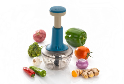 Vallaree STAR PUSH CHOPPER Round 500ML Vegetable & Fruit Chopper(1 Piece Hand Push Chopper)