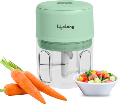 Lifelong USB Rechargeable LLWC04 Electric Vegetable Chopper(1N Electric Chopper, 1N USB Cable, 1N User Manual cum Warranty Card)