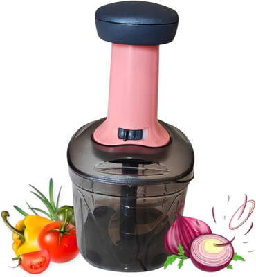 PUSHCHOPPER by Big chopper Pink & Black 1100ml Push Chopper Vegetable Chopper(1 Chopper in box)