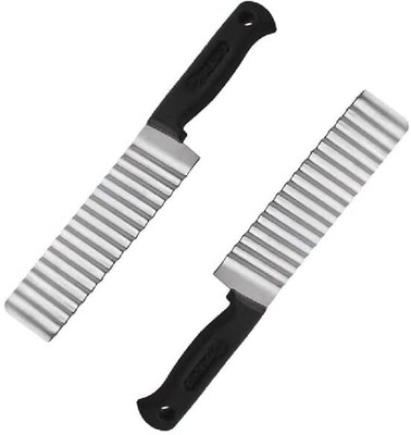NAYOPI by N/A Crinkle Cutter Potato Chips Cutter - Wave Blade Cutter, Fries Slicer Vegetable & Fruit Slicer(2 * Crinkle Cutter)