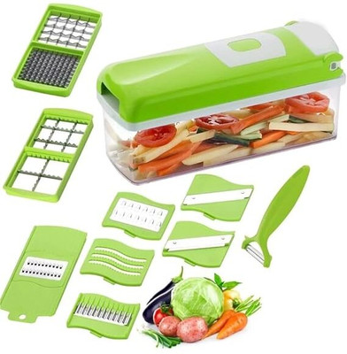 Compact enterprise by Well Set 13 in 1 Quick Vegetable & Fruit Chopper Vegetable & Fruit Chopper(1 x Storage Container/Box – Main body to hold chopped items)