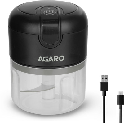 AGARO Elite Rechargeable Mini Electric Chopper, 250 Ml, One Touch Operation Electric Vegetable & Fruit Chopper(1 Vegetable Chopper)