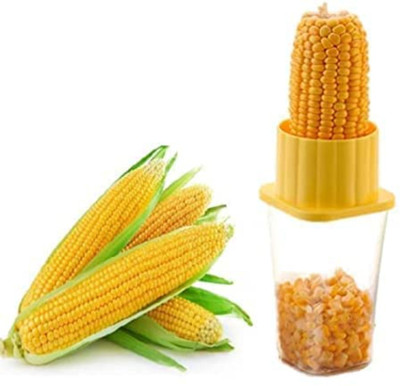 kayru Corn Stripper Corn Seeds Remover Cutter Peeler with Container Unbreakable Corn Chopper(1 CORN STRIPPER SQUARE)