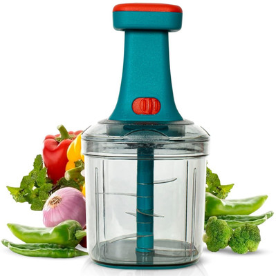 RTURO by RTURO New Big size Hand Push 900 ML With 5 Blades Vegetable & Fruit Chopper Vegetable Chopper(1 Chopper)