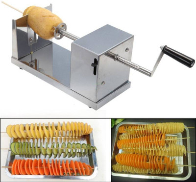HINDVAMART Twister Curly Spiral French Fry Tornado Potato Slicer/Cutter Machine Potato Slicer(1)