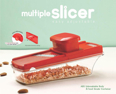 Super mom Multiple Dry Fruit Slicer Adjustable, Easy-to-Clean, Unbreakable ABS Body Vegetable & Fruit Slicer(1 slicer)