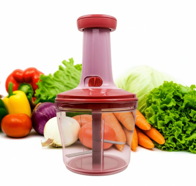 Dil Se Deals Vegetable Chopper | Manual Hand Push Cutter with Sharp Blades and Easy Lock Vegetable & Fruit Chopper(1 chopper)
