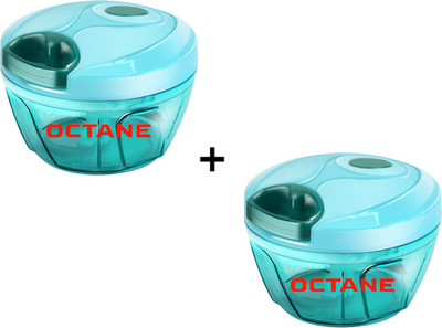 octane 450 ML Chopper combo with stainless steel Powerful Blade , New Handy(GREEN) Vegetable & Fruit Chopper(2 chopper)
