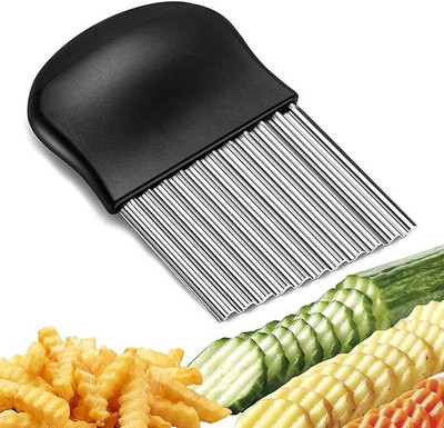 NAYOPI by N/A Crinkle Cutter Potato Chips Cutter - Wave Blade Cutter, Fries Slicer Vegetable & Fruit Slicer(1 * Crinkle Cutter)