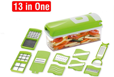 Well Set Multipurpose 13-in-1 Jumbo Manual Vegetable and Fruit Chopper Cutter Grater Vegetable & Fruit Slicer(Pack of 1)