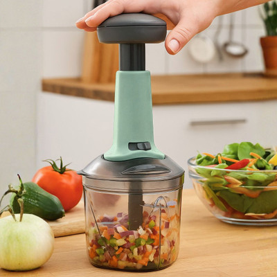 AST by Aadishree Homies Big Hand Push Chopper 1100ML for Vegetables & Fruits | 5 Blade Food Cutter Vegetable & Fruit Chopper(1 Vegetable Push chopper and Cutter)
