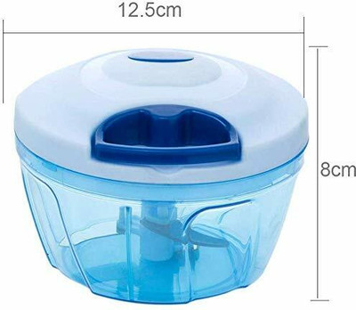 QuickChopper Vegetable & Fruit Chopper(Vegetable Chopper Bowl, Vegetable Cutter Lid, Powerfull 3 Stainless Steel Blade)