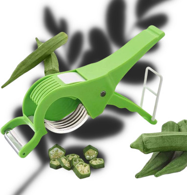 MANTAVYA 2 in 1 Veg Cutter Plastic Vegetable Cutter Slicer and Peeler with Smart Locking Vegetable Slicer(1 Multi Vegetable Cutter)