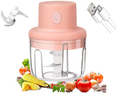 JPRO Electric Mini Garlic Chopper with USB charging, Hand mix Grinder Fruit Vegetable Electric Vegetable & Fruit Chopper(1 MAIN UNIT, 1 CHARGER)