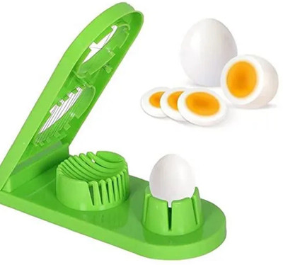 Fulkiza by FULKIZA 2 in 1 Boiled Egg & Mushroom Slicer Cutter Chopper Plastic Egg Slicer(1 Egg Slicer .)