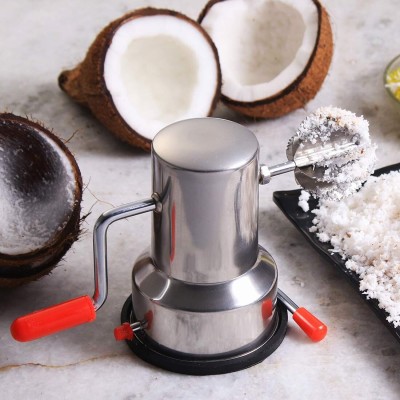 SHAYONA SALES Stainless Steel Coconut ScraperCoconut Scraper Shredder Grater for Kitchen/Home Stainless Steel with Vacuum Base, Hand held Manual Home Coconut Scraper(1)