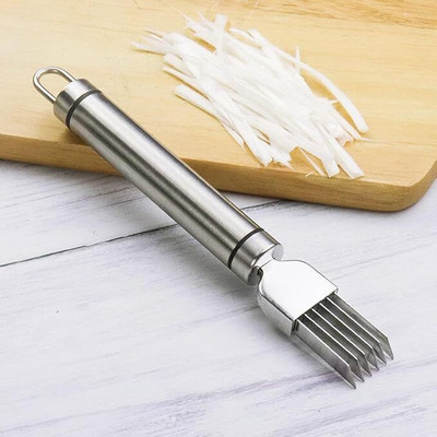 MSVTRADESS Vegetable Onion Garlic Cutter Manual Green Onion Cutter Slicer for Kitchen Vegetable Grater & Slicer(1 SLICER)