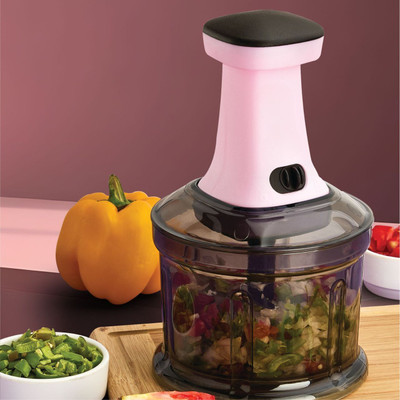 GALOOF New Big Hand Push 1000 ML with 4 Stainless Steel Blade Vegetable & Fruit Chopper Vegetable & Fruit Chopper(1 Chopper)