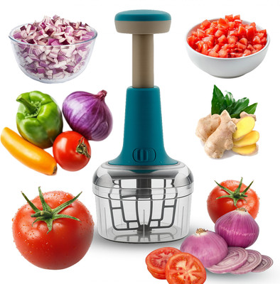 CICASTO CHOPPER- 36 Vegetable & Fruit Chopper(1 × 700 ml chopping bowl, 1 × Push-type chopping lid with handle)