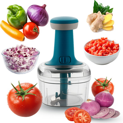 CICASTO CHOPPER- 01 Vegetable & Fruit Chopper(1 × 700 ml chopping bowl, 1 × Push-type chopping lid with handle)