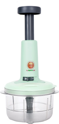 Saule by Rapidghar.com Push Kitchen item 800ml with 3 Stainless Steel Blades Vegetable & Fruit Chopper(1 UNIT CHOPPER)